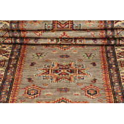 Rug Kazak Fine Pakistan 83x578 Grey Beige Terra