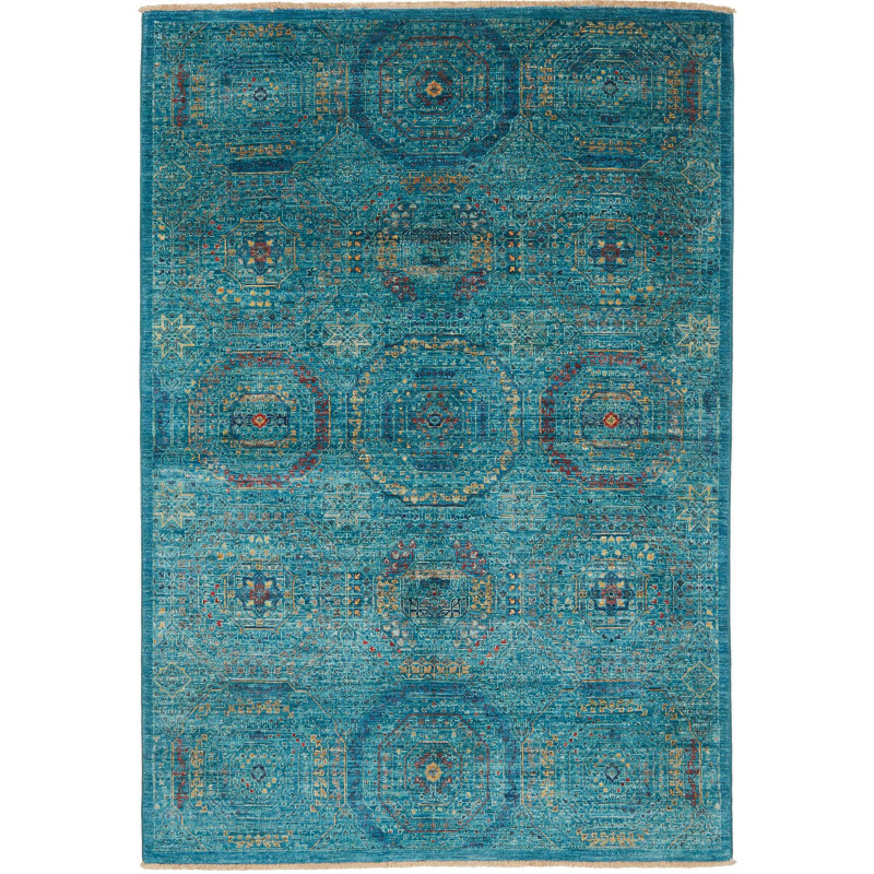 Tappeto Mamlouk Pakistan 123x178 Turchese Blu