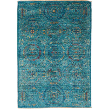 Tappeto Mamlouk Pakistan 123x178 Turchese Blu