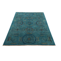 Tappeto Mamlouk Pakistan 123x178 Turchese Blu