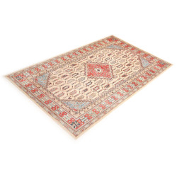 Rug Kazak Fine Pakistan 206x299 Cream Red Blue