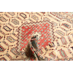 Rug Kazak Fine Pakistan 206x299 Cream Red Blue