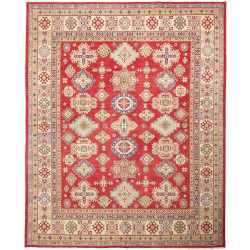 Tappeto Kazak Pakistan 241x302 Rosso Crema Blu