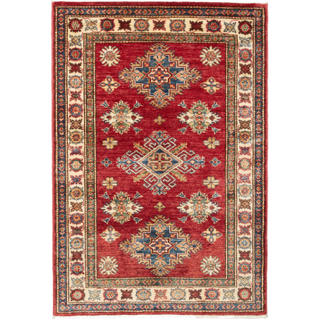Rug Kazak Fine Pakistan 98x139 Scarlet Red Deep