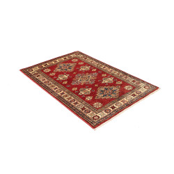 Rug Kazak Fine Pakistan 98x139 Scarlet Red Deep