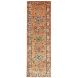 Rug Kazak Fine Pakistan 80x255 Gold Terracotta