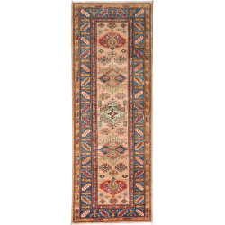 Tappeto Kazak Fine Pakistan 64x179 Beige Blu Ro
