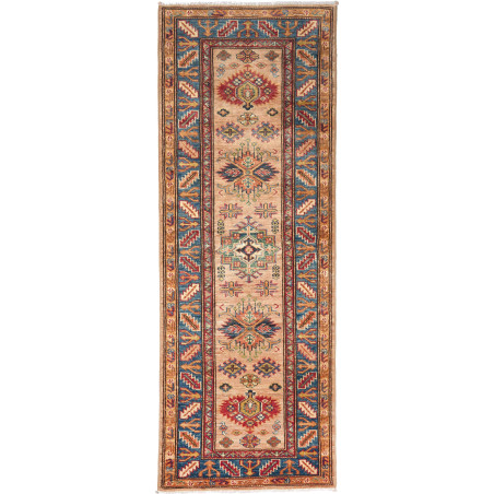Tappeto Kazak Fine Pakistan 64x179 Beige Blu Ro