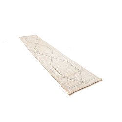 Tappeto Gabbeh Marrakech Pakistan 83x375 Bianco