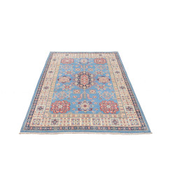 Tappeto Kazak Afghanistan 122x179 Azzurro Cielo