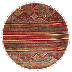Tappeto Samarkand Pakistan 143x143 Rosso Bordea