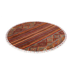 Tappeto Samarkand Pakistan 143x143 Rosso Bordea