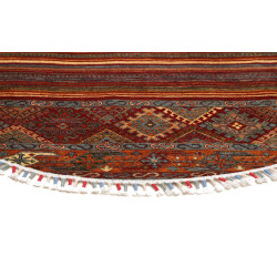 Tappeto Samarkand Pakistan 143x143 Rosso Bordea
