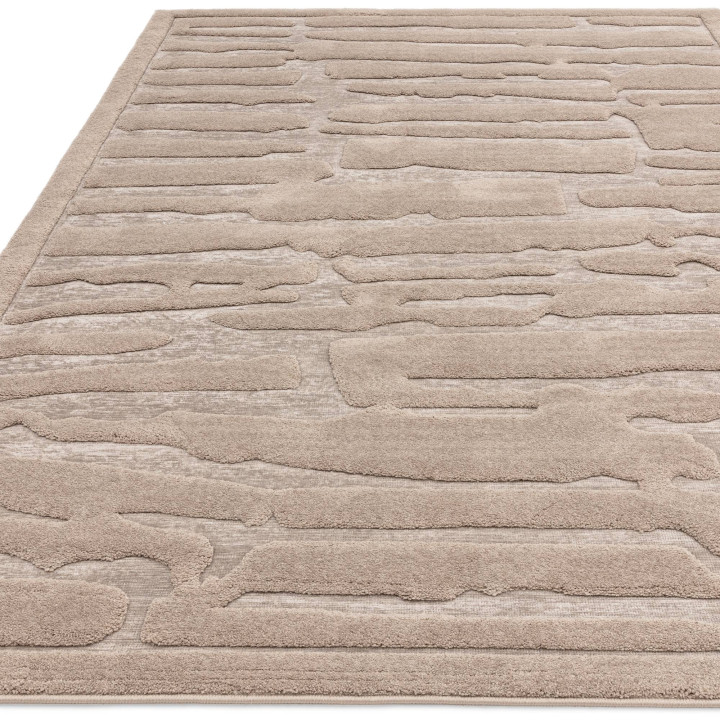 Tappeto Valley geometrico beige chiaro e tortora