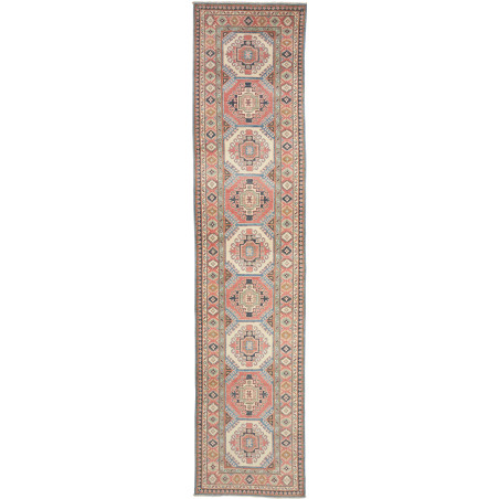 Tappeto Kazak Afghanistan 86x400 Crema Terracot