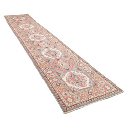 Tappeto Kazak Afghanistan 86x400 Crema Terracot