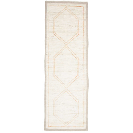 Tappeto Gabbeh Marrakech Pakistan 84x251 Bianco