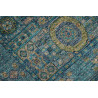 Tappeto Mamlouk Pakistan 79x208 Blu Petrolio Or