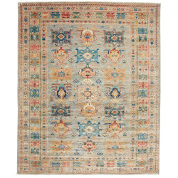 Tappeto Kazak Fine Pakistan 207x249 Blu Grigio