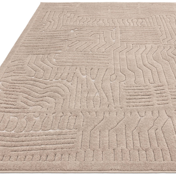 Rug Valley geometric beige taupe 120x170 cm