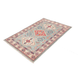Tappeto Kazak Afghanistan 100x149 Blu Cielo Ros