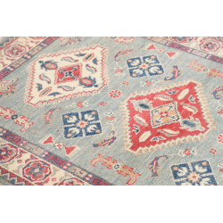 Tappeto Kazak Afghanistan 100x149 Blu Cielo Ros