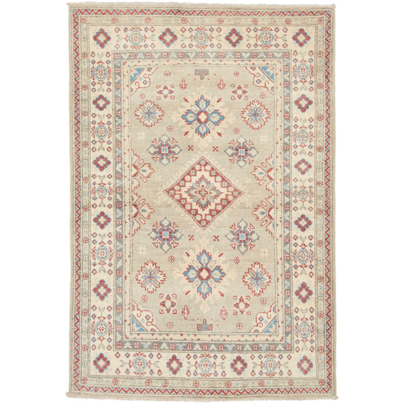 Tappeto Kazak Afghanistan 103x153 Grigio Verde