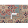 Tappeto Kazak Afghanistan 83x126 Azzurro Crema