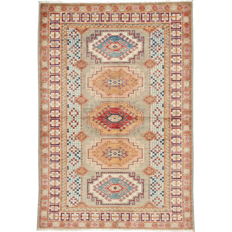 Tappeto Kazak Fine Pakistan 103x152 Grigio Verd