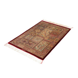 Tappeto Ghom Seta Persia 82x117 Rosso Bordeaux