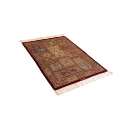 Tappeto Ghom Seta Persia 82x117 Rosso Bordeaux