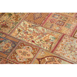 Tappeto Ghom Seta Persia 82x117 Rosso Bordeaux