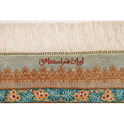 Tappeto Ghom Seta Persia 80x117 Verde Acqua Ver