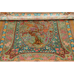 Tappeto Ghom Seta Persia 80x117 Verde Acqua Ver