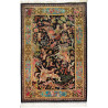 Tappeto Ghom Seta Persia 100x148 Nero Oro Rosso