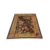 Tappeto Ghom Seta Persia 100x148 Nero Oro Rosso