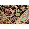 Tappeto Ghom Seta Persia 100x148 Nero Oro Rosso