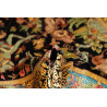 Tappeto Ghom Seta Persia 100x148 Nero Oro Rosso