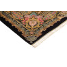 Tappeto Ghom Seta Persia 100x150 Nero Oro Rosa