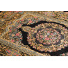 Tappeto Ghom Seta Persia 100x150 Nero Oro Rosa