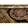 Tappeto Ghom Seta Persia 100x150 Nero Oro Rosa