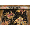 Tappeto Ghom Seta Persia 60x92 Nero Oro Beige R