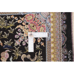 Tappeto Ghom Seta Persia 60x92 Nero Oro Beige R