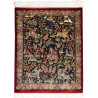 Tappeto Ghom Seta Persia 69x89 Nero Bordeaux Bl