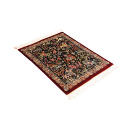 Tappeto Ghom Seta Persia 69x89 Nero Bordeaux Bl
