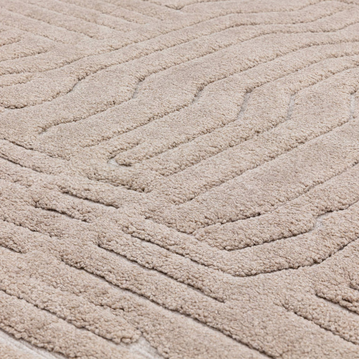 Tappeto Valley geometrico beige neutro e tortora