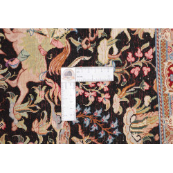 Tappeto Ghom Seta Persia 69x89 Nero Bordeaux Bl
