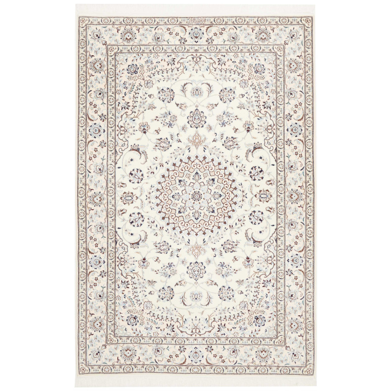 Tappeto Nain 6la Persia 123x188 Avorio Blu Polv