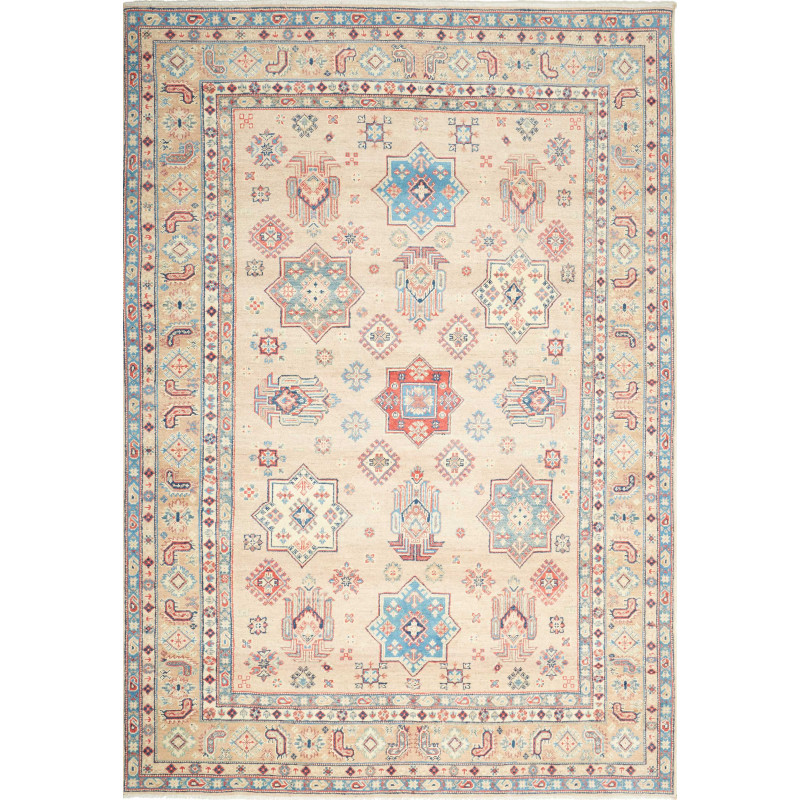Tappeto Kazak Afghanistan 189x272 Beige Crema A
