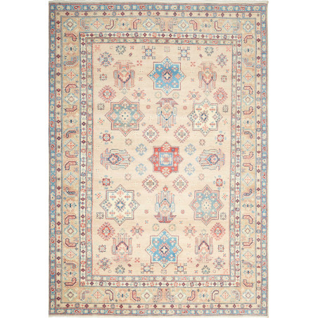 Tappeto Kazak Afghanistan 189x272 Beige Crema A